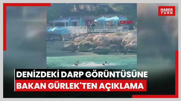 Denizdeki darp görüntüsüne Bakan Gürlek'ten açıklama