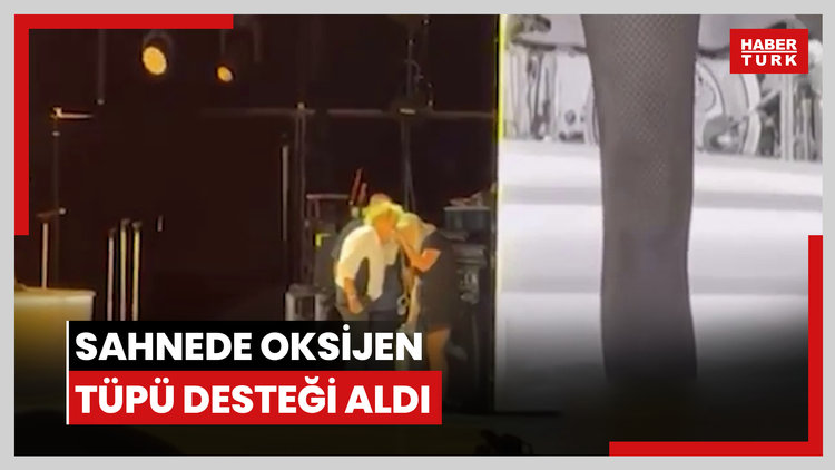 Sahnede oksijen tüpü desteği aldı