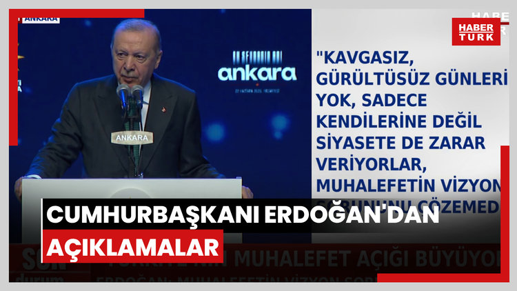 Cumhurbaşkanı Erdoğan'dan açıklamalar