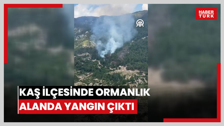 Kaş ilçesinde ormanlık alanda yangın çıktı