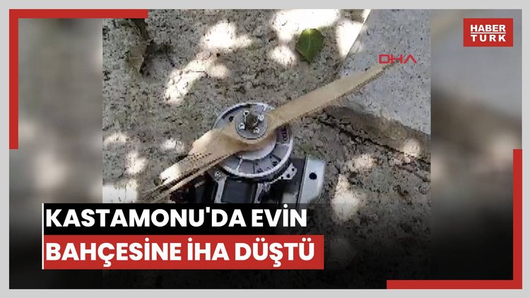 Kastamonu'da evin bahçesine İHA düştü