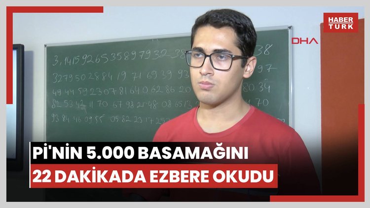 22 dakikada Pi sayısının virgülden sonraki 5 bin basamağını ezbere okudu