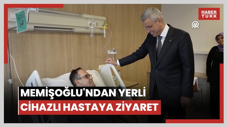 Bakan Memişoğlu, ameliyatında yerli kalp-akciğer makinesi ilk kez kullanılan hastayı ziyaret etti