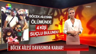 Böcek ailesi davasında karar!