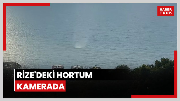 Rize'deki hortum kamerada