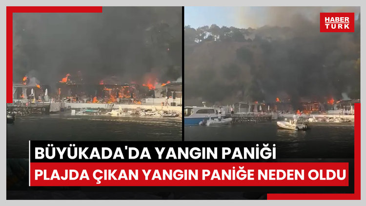 Büyükada'da yangın paniği