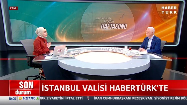 İstanbul Valisi Gül'den Habertürk TV'de açıklamalar