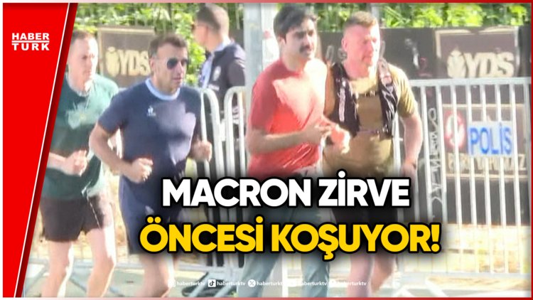 Fransa Cumhurbaşkanı Macron Sabah Koşusunda!