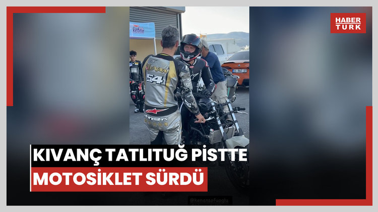 Kıvanç Tatlıtuğ pistte motosiklet sürdü
