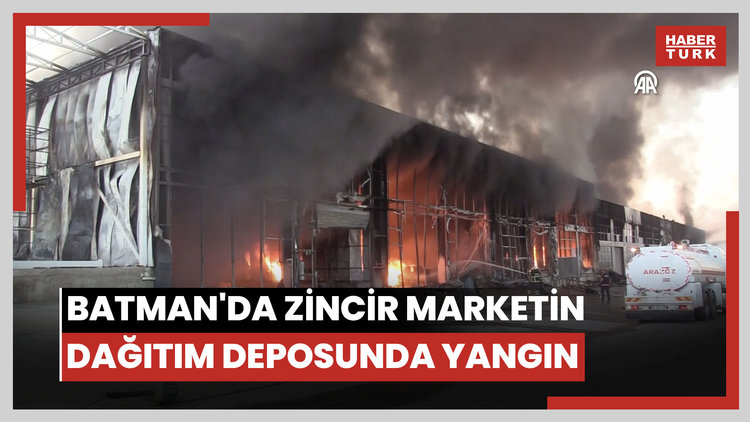 Batman'da zincir marketin dağıtım deposunda yangın