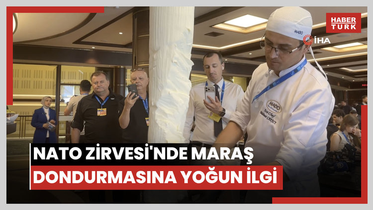 NATO Zirvesi'nde Kahramanmaraş dövme dondurmasına yoğun ilgi
