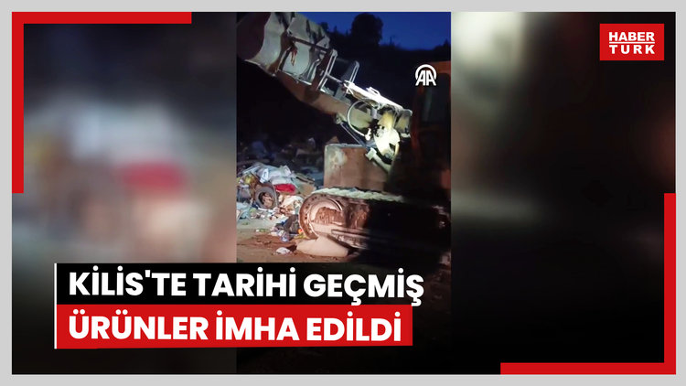 Kiliste bir markette tespit edilen son tüketim tarihi geçmiş ürünler imha edildi