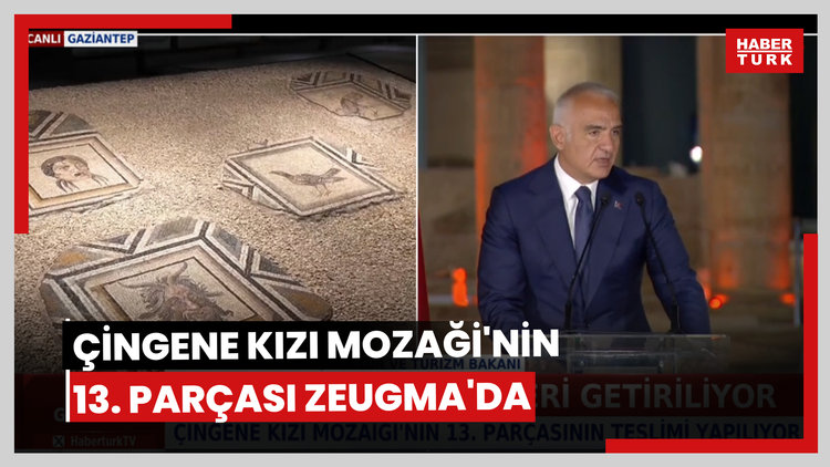 Çingene Kızı Mozaği'nin 13. parçası Zeugma'da