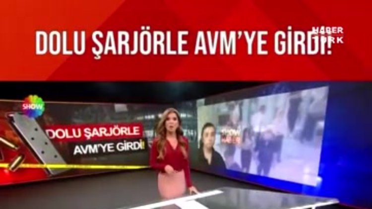 Dolu şarjörle AVM'ye girdi