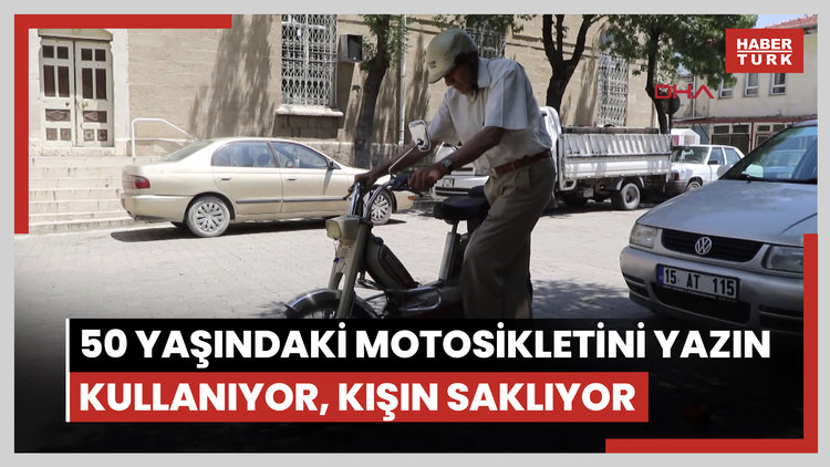 50 yaşındaki motosikletini yazın kullanıyor, kışın kapalı garajda saklıyor