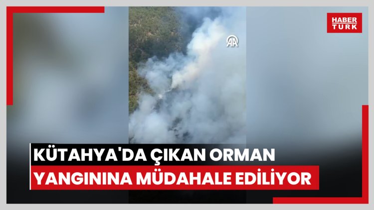 Kütahya'da çıkan orman yangınına müdahale ediliyor