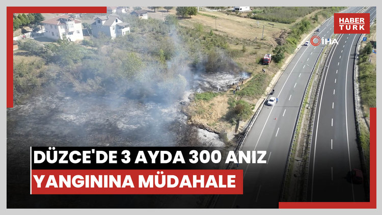 Düzce'de 3 ayda 300 anız yangınına müdahale