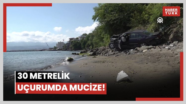 30 metrelik uçurumda mucize!