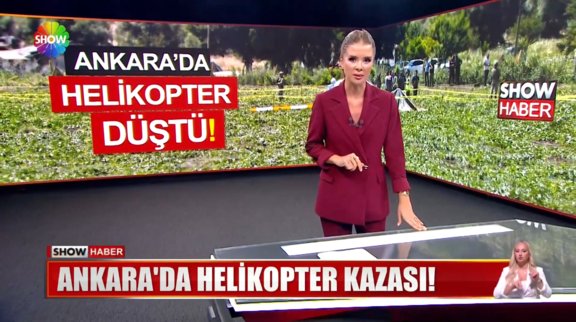 Ankara'da helikopter düştü!