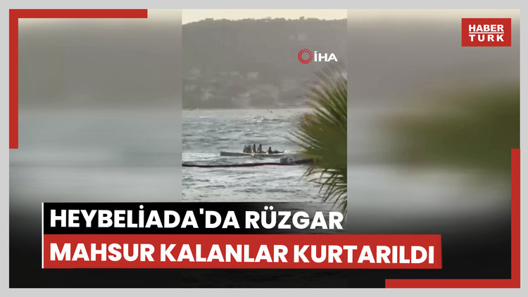Heybeliada'da şiddetli rüzgar: İskeleden kopan yüzen platform mahsur kalanlar kurtarıldı