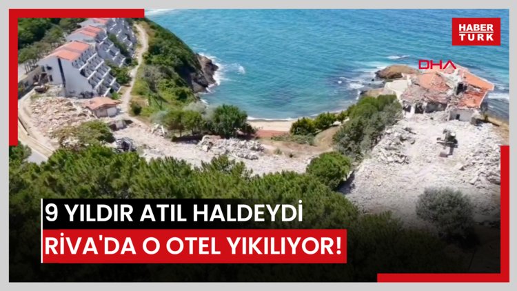 9 yıldır atıl haldeydi talan edilmişti... Riva'da o otel yıkılıyor!