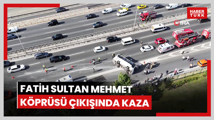 Fatih Sultan Mehmet Köprüsü çıkışında kaza