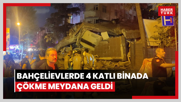 Bahçelievler'deki bina çöktü