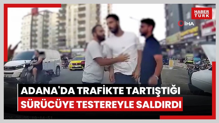 Adana'da trafikte tartıştığı sürücüye testereyle saldırdı: O anlar kamerada