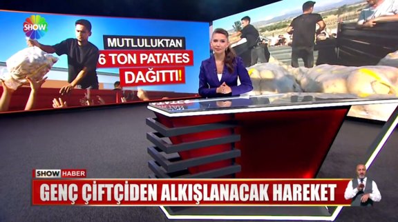 Mutluluktan 6 ton patates dağıttı!