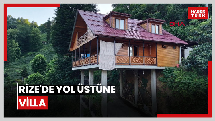 Rize'de yol üstüne villa