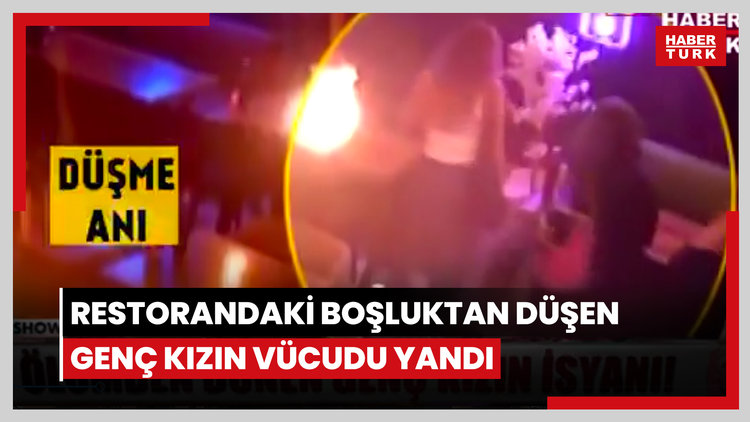 Restorandaki boşluktan iki kat aşağı düştü