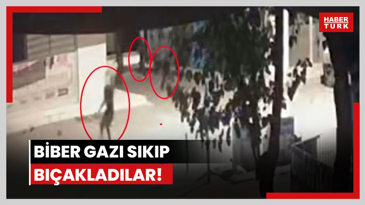 Biber gazı sıkıp bıçakladılar! Kayseri'deki saldırı kamerada