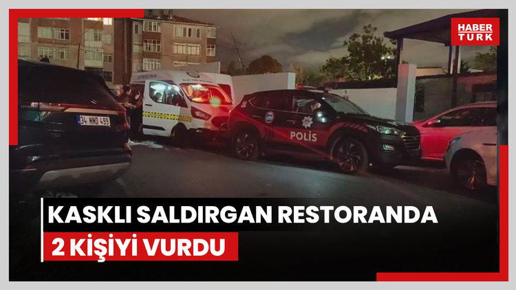 Kasklı saldırgan restoranda 2 kişiyi vurdu