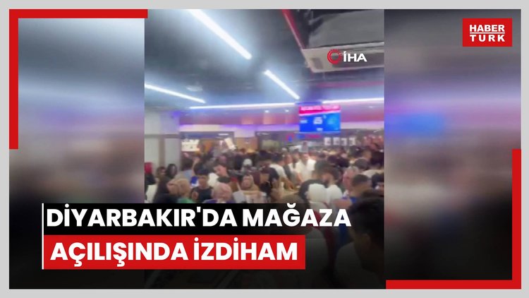 Diyarbakır'da mağaza açılışında izdiham