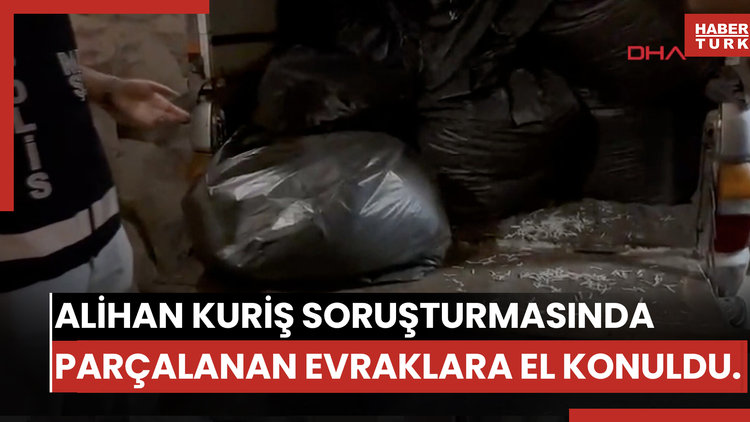 Alihan Kuriş Suç Örgütü soruşturmasında imha edilmek üzere parçalanan evraklara el konuldu
