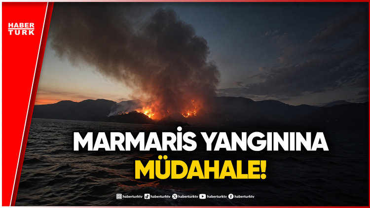 Marmaris'te Orman Yangını: Havadan ve Denizden Müdahale Sürüyor