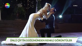 Ünlü çiftin düğününden renkli görüntüler! 