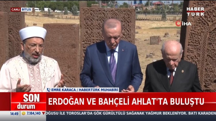 Cumhurbaşkanı Erdoğan ve MHP lideri Bahçeli Ahlat'ta