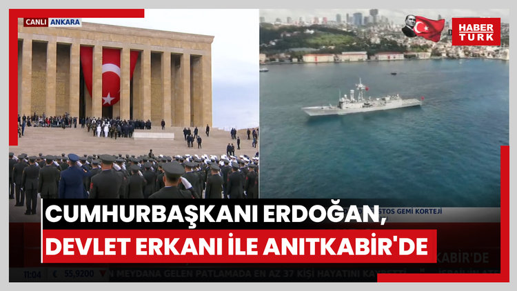 Cumhurbaşkanı Erdoğan, devlet erkanı ile Anıtkabir'de