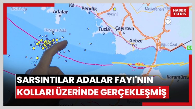 Marmara Denizi'ndeki sarsıntılar Adalar Fayı'nın kolları üzerinde gerçekleşmiş