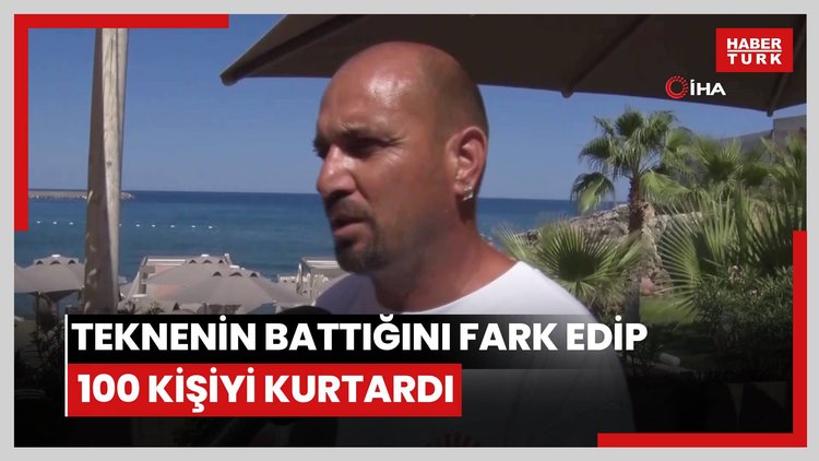 KKTC'de teknenin battığını fark edip, yardıma koştu en az 100 kişiyi kurtardı