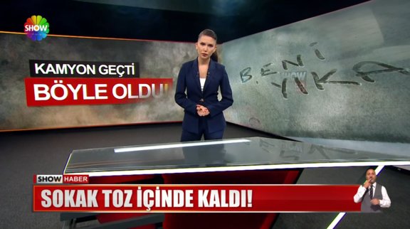 Kamyon geçti böyle oldu!