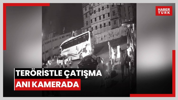 Teröristle çatışma anı kamerada