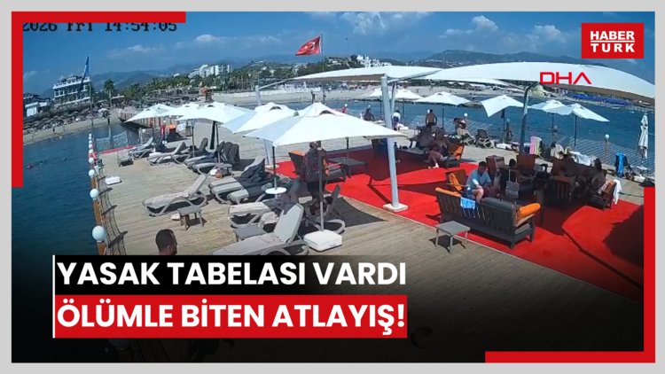 O anlar kamerada... Yasak tabelası vardı... Ölümle biten atlayış!