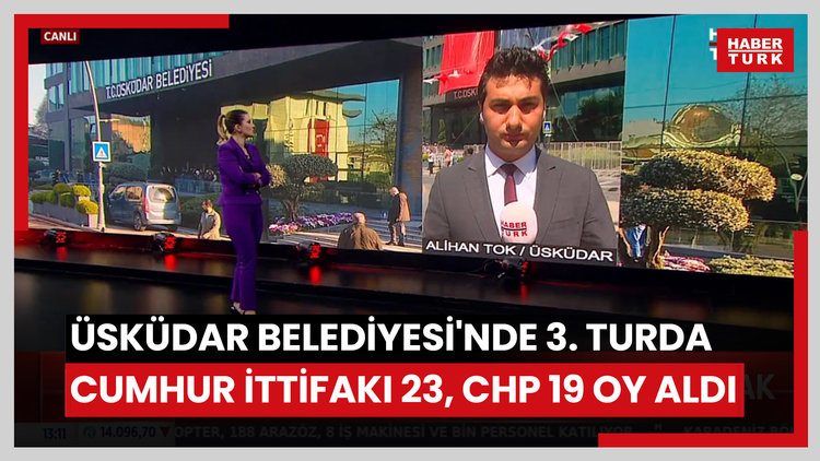 Üsküdar Belediyesi'nde 3. turda Cumhur İttifakı 23, CHP 19 oy aldı