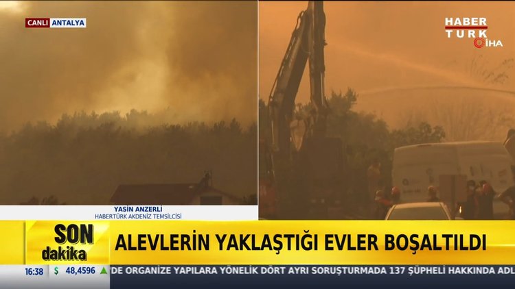 Antalya'da ormanlık alandaki yangına müdahale sürüyor