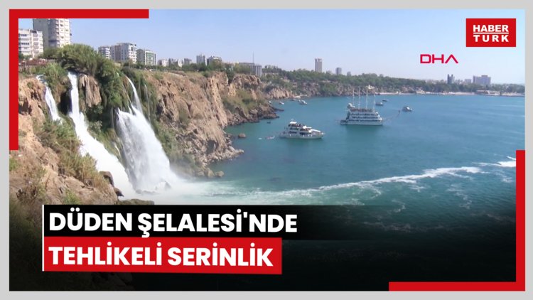 Düden Şelalesi'nde tehlikeli serinlik