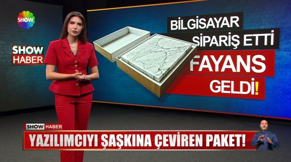 Bilgisayar sipariş etti fayans geldi!
