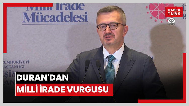 Duran'dan milli irade vurgusu