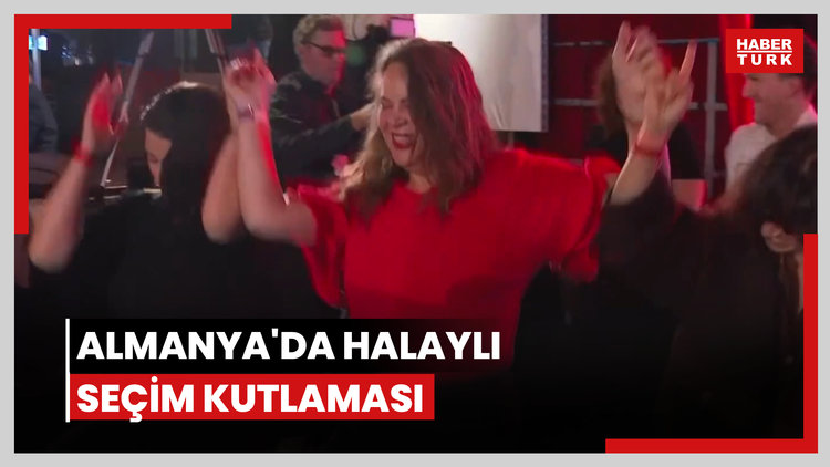 Almanya'da halaylı seçim kutlaması